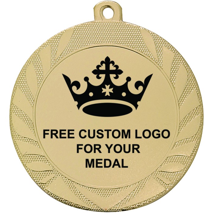 PACK OF 100 BULK BUY 70MM GOLD, SILVER OR BRONZE MEDALS, RIBBON AND CUSTOM LOGO **AMAZING VALUE**